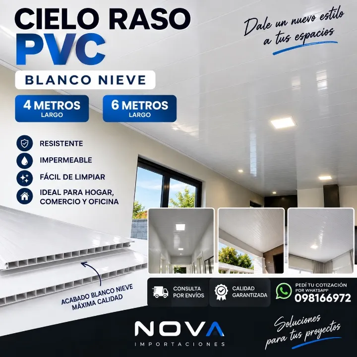 Cielo Raso Pvc De 6 Y 4mts Por Mayor Y Por Menor